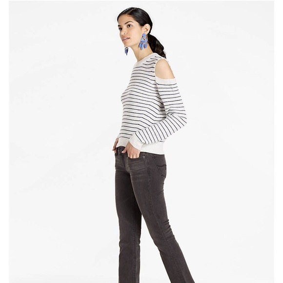 NWT Lucky Brand cold shoulder wool cashmere blend sweater L large - Picture 2 of 6